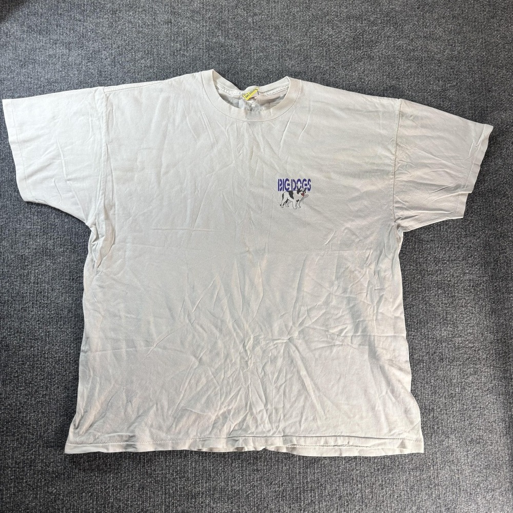 Big Dogs Shirt Mens 2XL White If You Can't Ski With The Big Dogs Graphic Tee